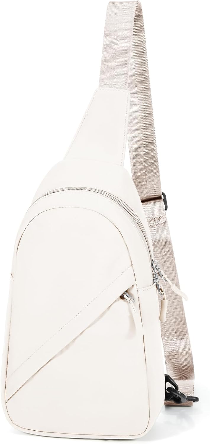 SEAFEW White Sling Crossbody Bag for Men Women, Tactical Backpack Shoulder Daypack Mini Anti-Theft Cross Body Motorcycle Chest Bags, Small One Strap Fanny Back Pack for Casual Travel Hiking Sport Gym - Image 9