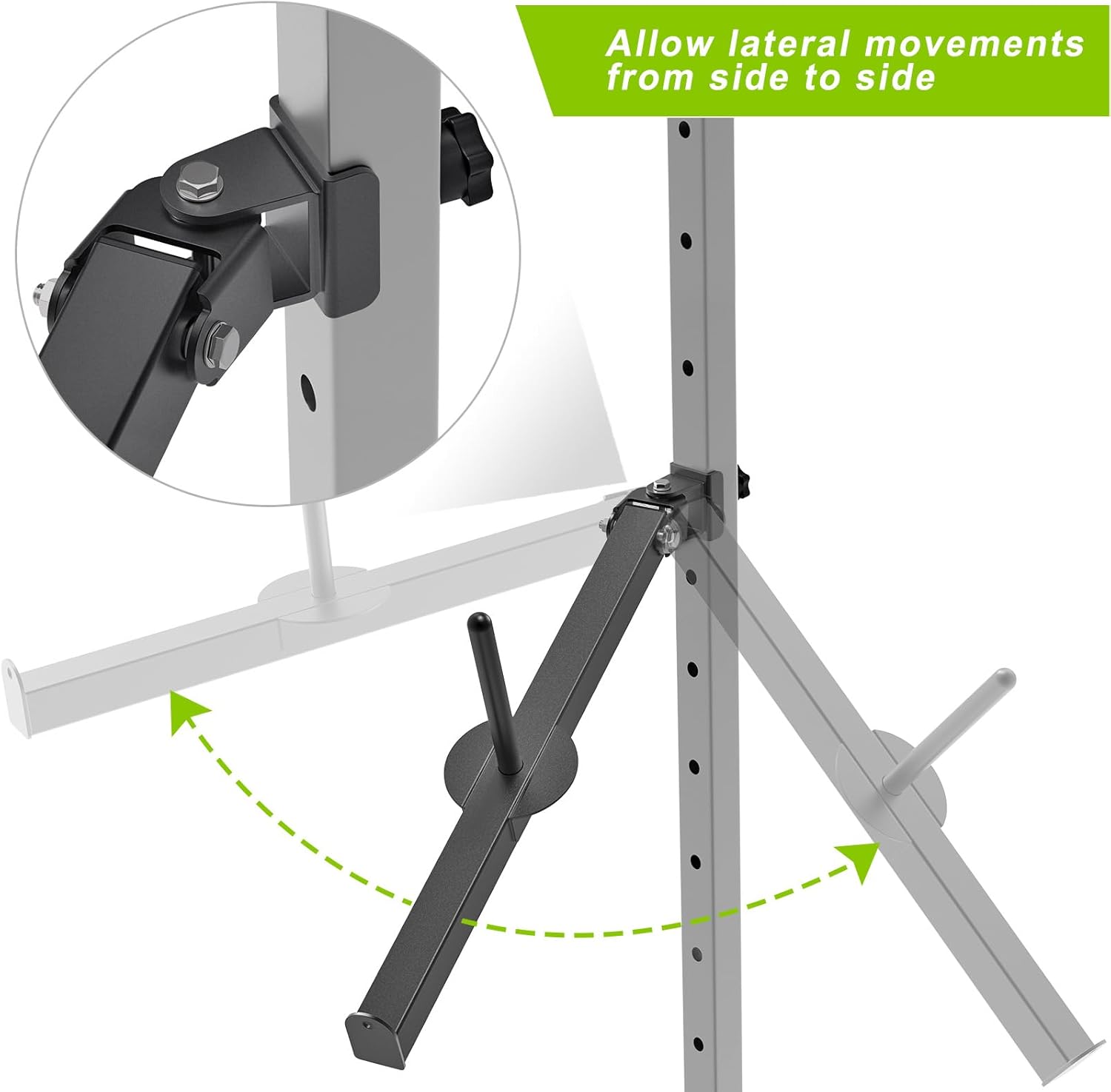 SELEWARE Power Cage Landmine Attachment, T Bar Row Landmine Attachment and Belt Squat Lever Arm for 2" x 2" or 3" x 3" Power Rack, V Bar Row Landmine Handle, ​ Fits 1"/2" Barbells & Weight Plates
