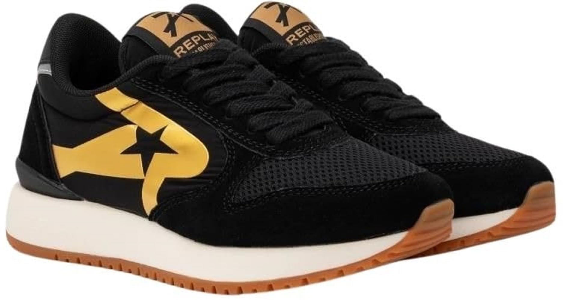 Replay Women's Gws9o .000.c0001t Sneaker, 003 Black, 3.5 UK