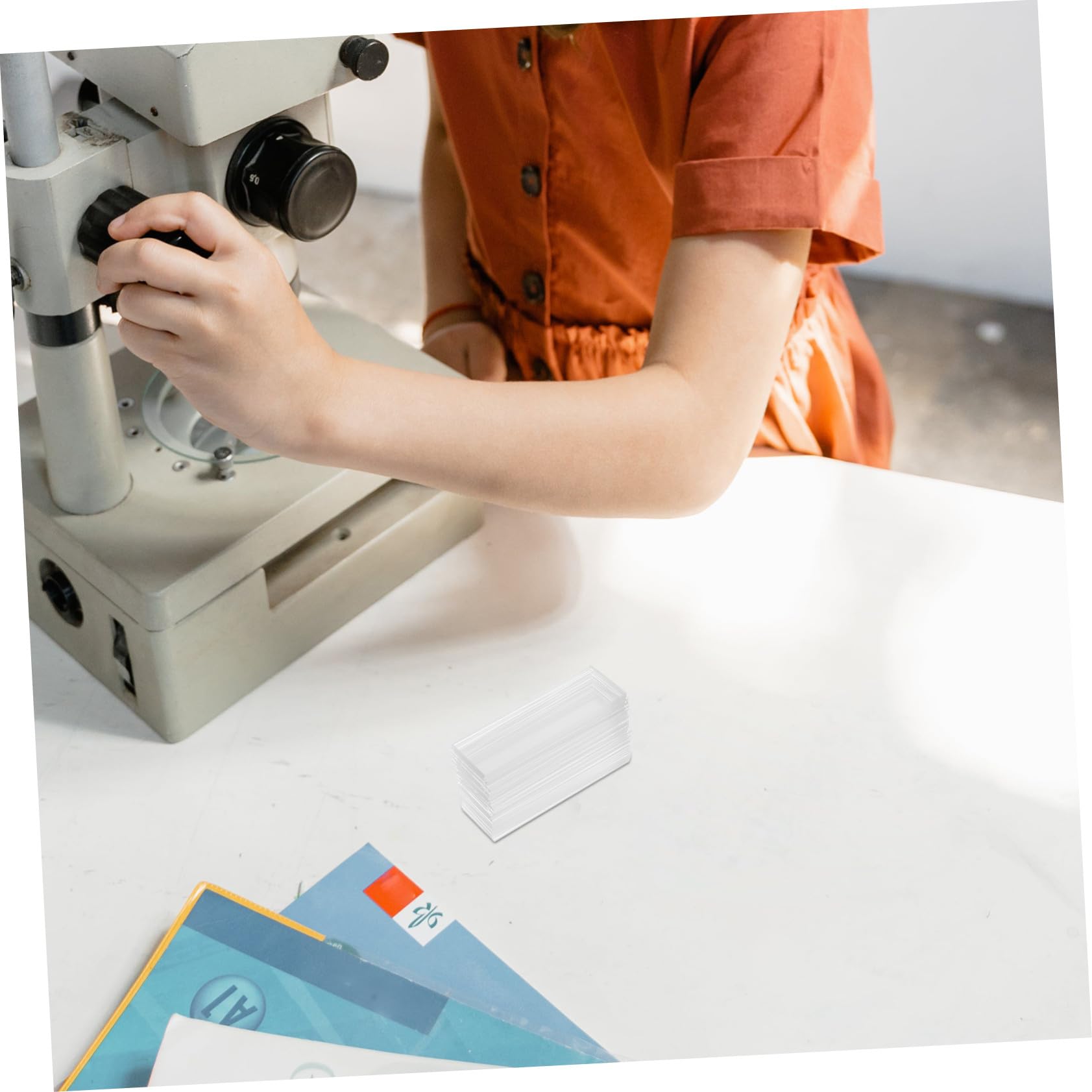Lames de Microscope Préparées 200 Pcs en Verre pour Éducation Scientifique | Clarté Élevée et Qualité Constante, Usage en Classe, Lot de 200 Pièces pour Travaux de Laboratoire