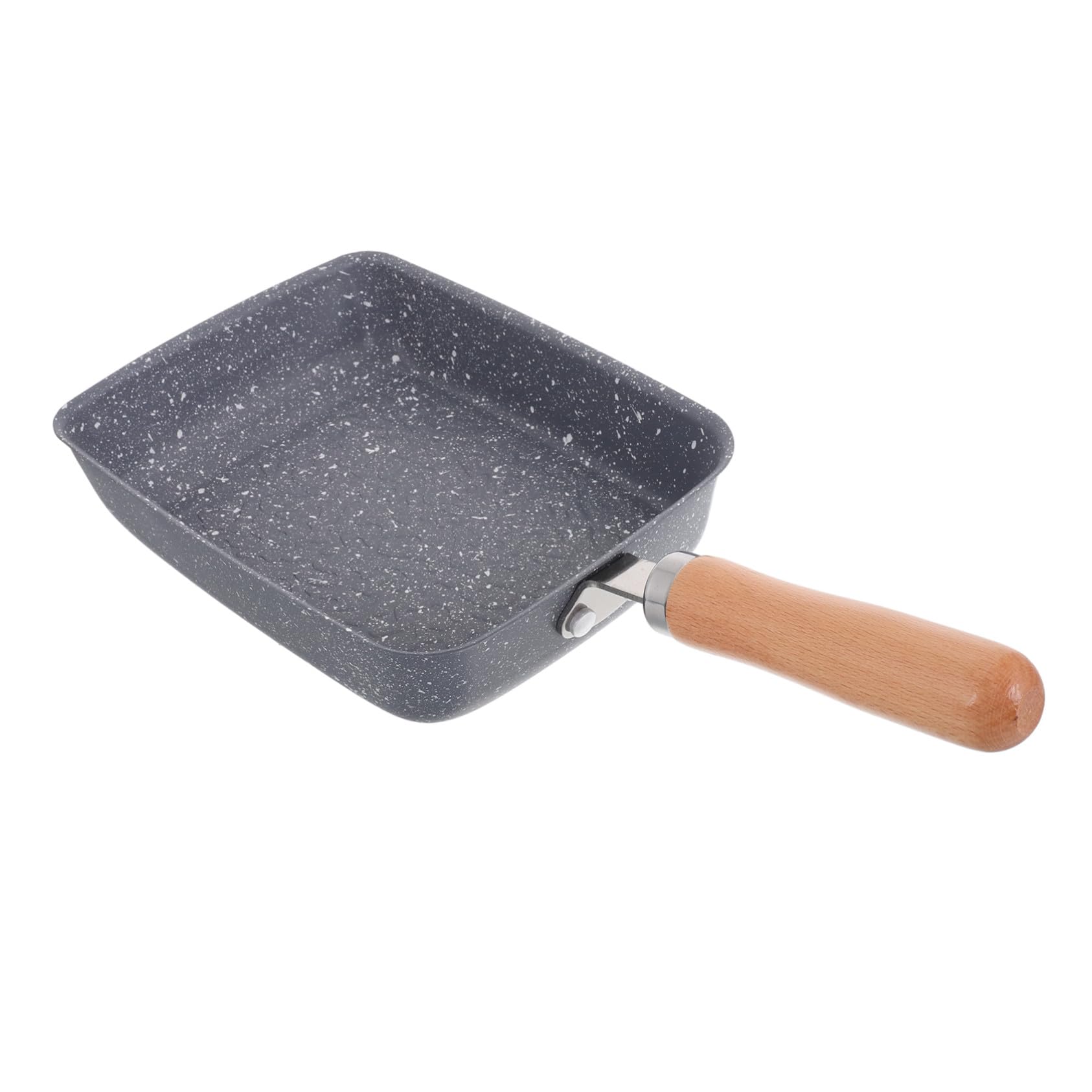 Padella Omelette Giapponese Antiaderente con Rivestimento Pietra Fondo Quadrato Martellato per Cottura Uniforme su Induzione Gas ed Elettrico per Tamagoyaki e Crepes