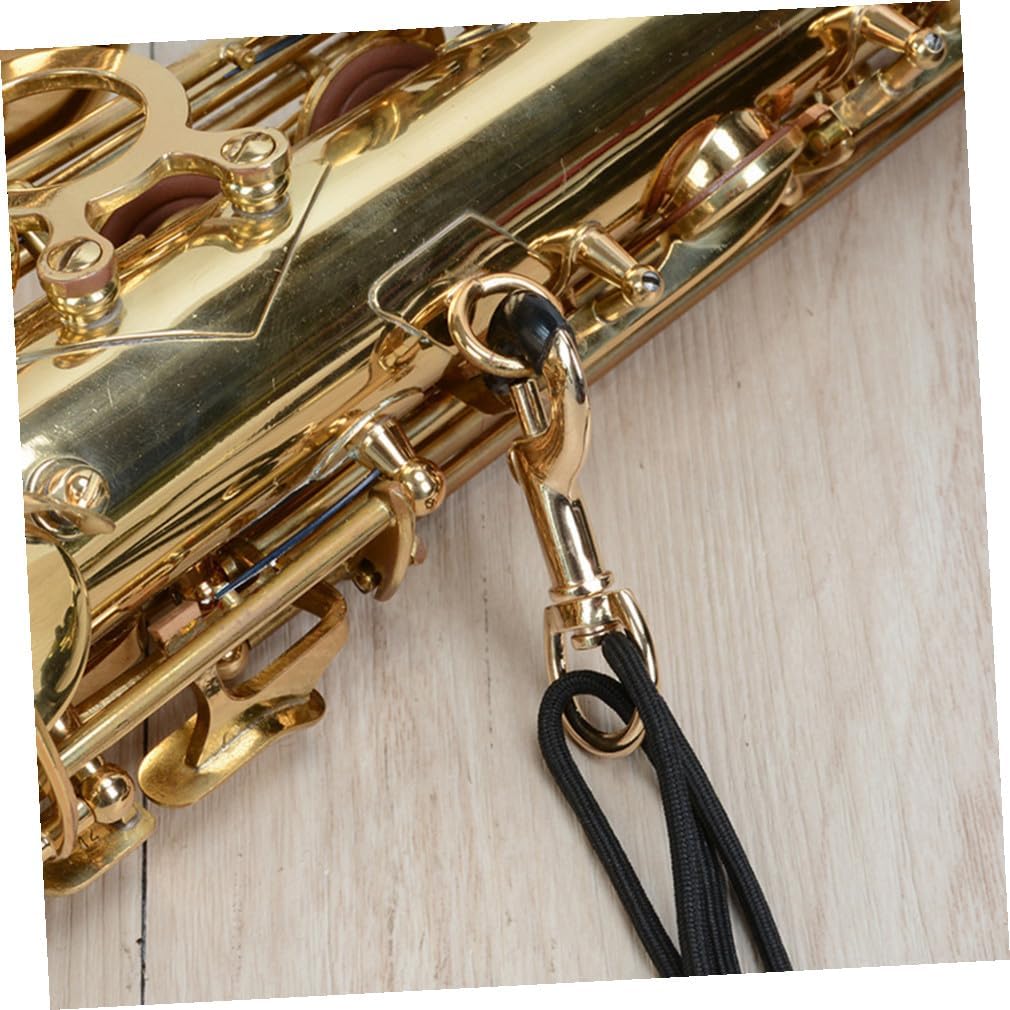 Vaguelly Saxophone Clamp Saxophone Neck Hanging Strap Leather Sax Strap Comfortable Sax Lanyard