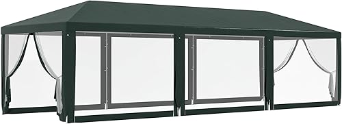 Miniatura 13 de Outsunny Tienda de campaña resistente de 19.7 x 9.7 pies con paredes laterales extraíbles y puertas dobles, tienda de campaña grande con toldo