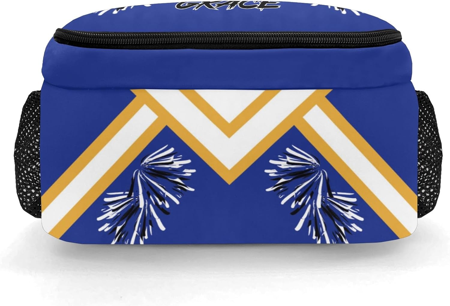 Cheer Cheerleader Klein Blue School Backpack Waterproof Shoulder Laptop Bag for Sport Competition Training Coach Gift