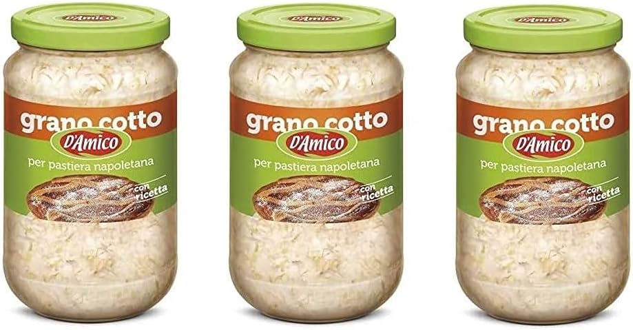 Grano Cotto per Pastiera Napoletana 580 g Cooked Italian Wheat
