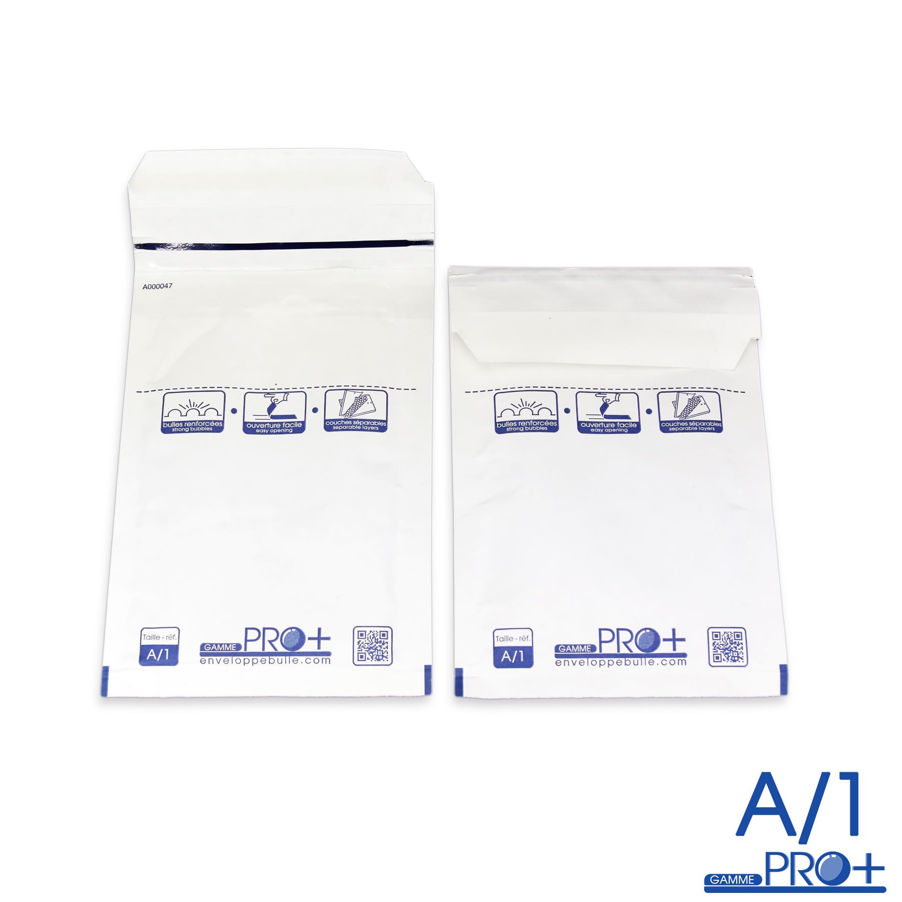 Lot de 200 enveloppes à bulles blanches gamme PRO A/1 format 90x165mm
