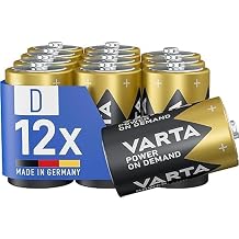 VARTA Batteries D Mono, Pack of 12, Power on Demand, Alkaline, Storage Pack, Smart, Flexible, Powerful, Ideal for Computer Accessories, Smart Home devices, Made in Germany