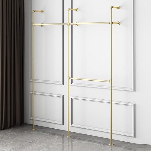 Miniatura 8 de Industrial Pipe Clothing Rack,Moden Commercial Grade Pipe Clothes Racks,Wall Mounted Closet Storage Rack,Hanging Clothes Retail Display Rack,Heavy