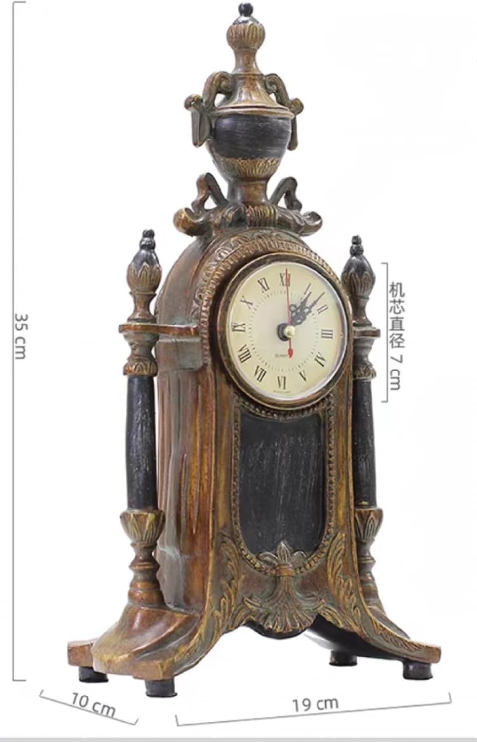 Desk Desk European Watch Living Room Decoration Sitting Retro Imitation Copper (A)