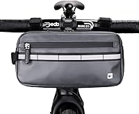 Vista 8 de Rhinowalk Bolsa de Bicicleta Impermeable, Bolsa de Manillar de Bicicleta, Bolsa de Cesta Frontal de Bicicleta, Bolsa de Hombro, Bolsa de Cintura