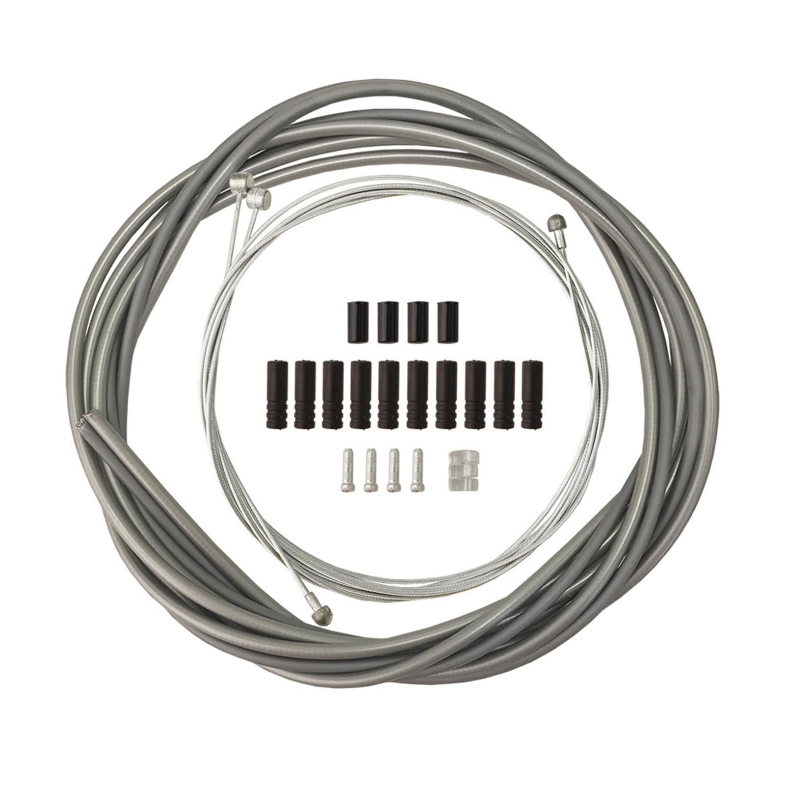 Quilstm Tough Stainless Steel Brake Cable Kit Pvc Coated Housing For Mountain Bikes Stainless Steel Coated Cables And Pvc Housing- Very Tough Bicycle Brake