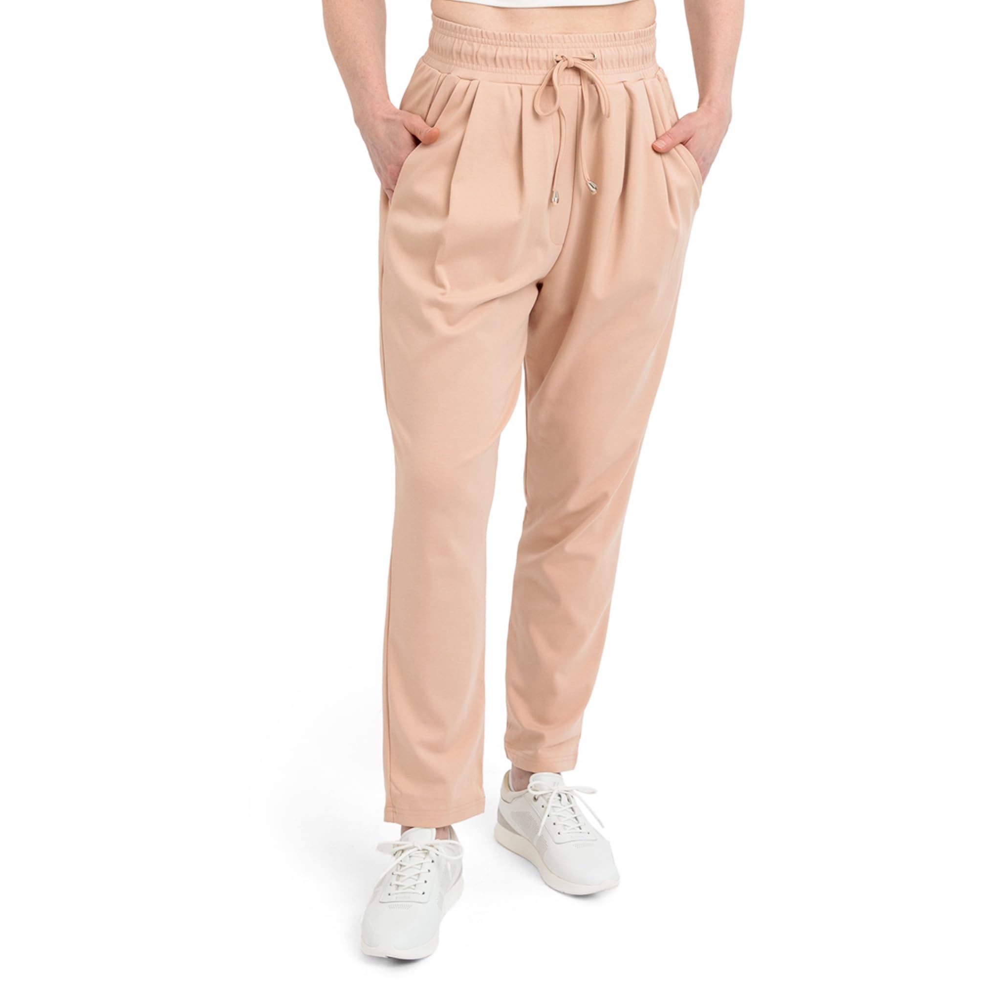 Zenulove Casual High Waisted Pants for Women Tapered-Leg Pleated Ankle Pants for Women Multi Size and Colors