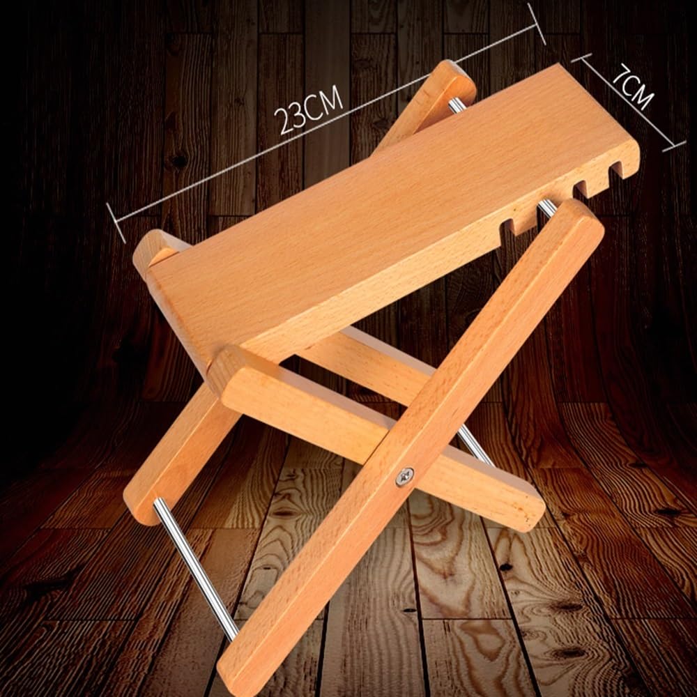 Fußbank für Gitarre Massivholz-Gitarren-Fußhocker, klassisches Gitarrenpedal, Gitarrenpedal, Fußpedal, 4 verstellbar Stabil Und Langlebig