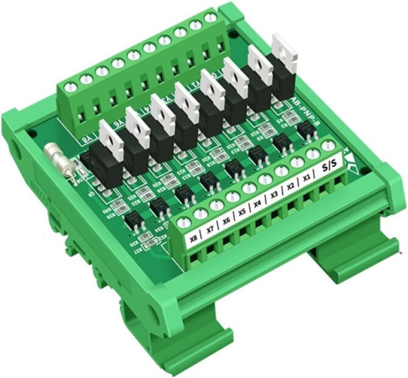 VARNOK PLC Signal Amplifier Board 150Pcs 8 Channel Input 12-24V Output PNP Type Single Chip Microcomputer PLC Signal Amplifier Board Input Photocoupler Isolation