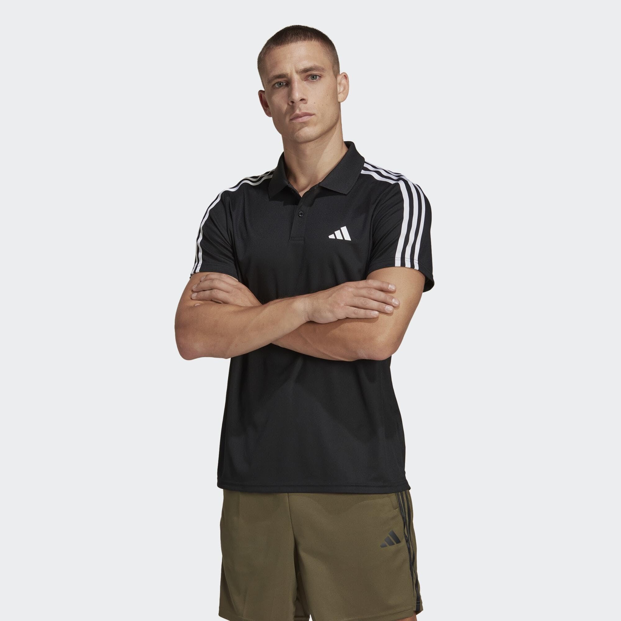 adidas Train Essentials piqué 3-Stripes Training Polo Shirt Polo Manica Corta Uomo