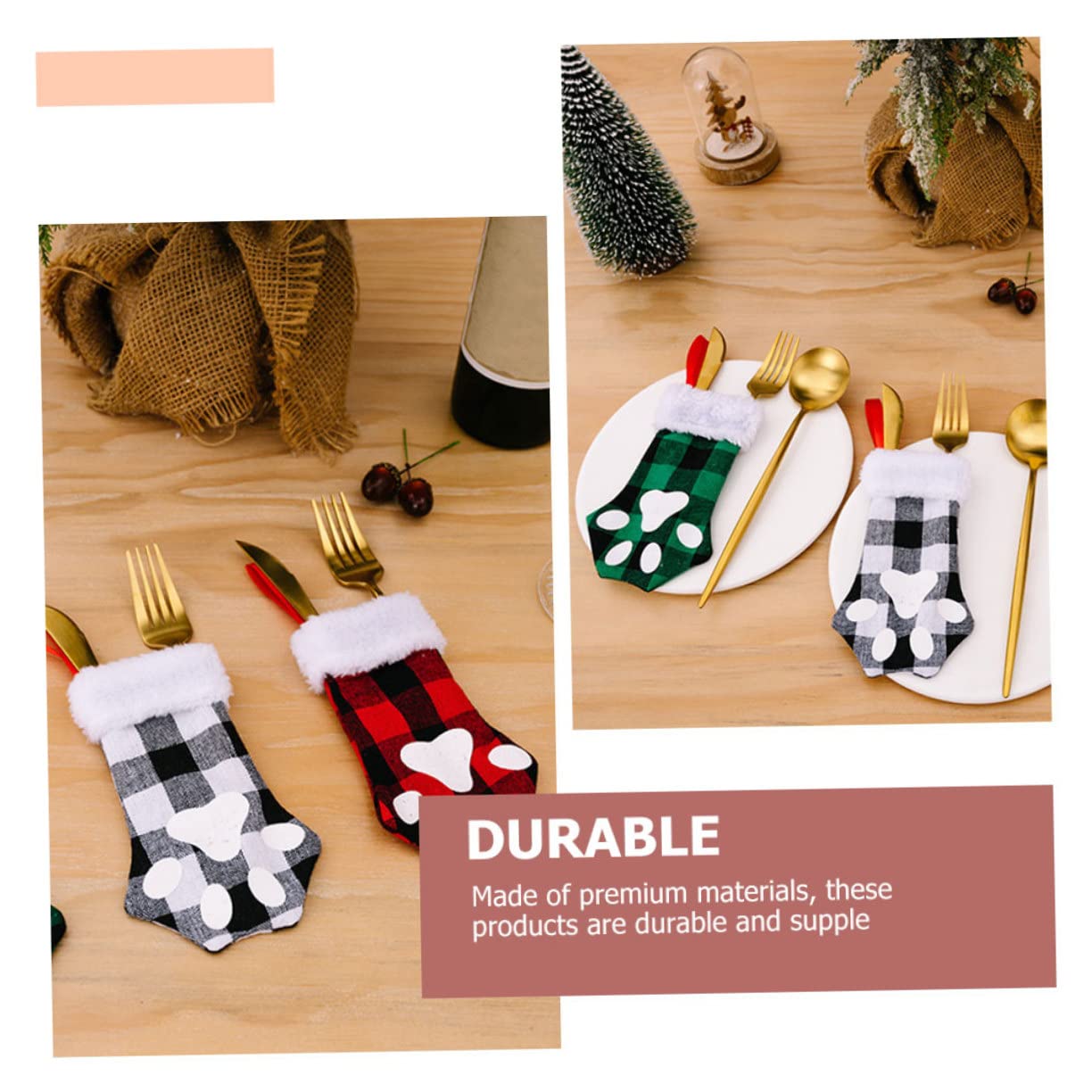 MAGICLULU 15pezzi Forma per Natale Sacchetti per e Decorazioni Natalizie per Feste per Tavole Festa e Decorazioni Natale
