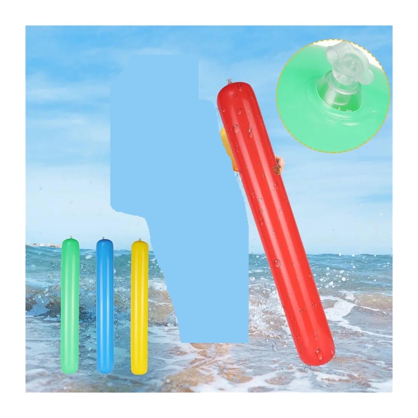 Poolnudel Hohl Schwimmnudel 90 cm aufblasbares Stabballonspielzeug | Outdoor-Spiel Kindergarten Erwachsene Wasser Party Dekoration Sport