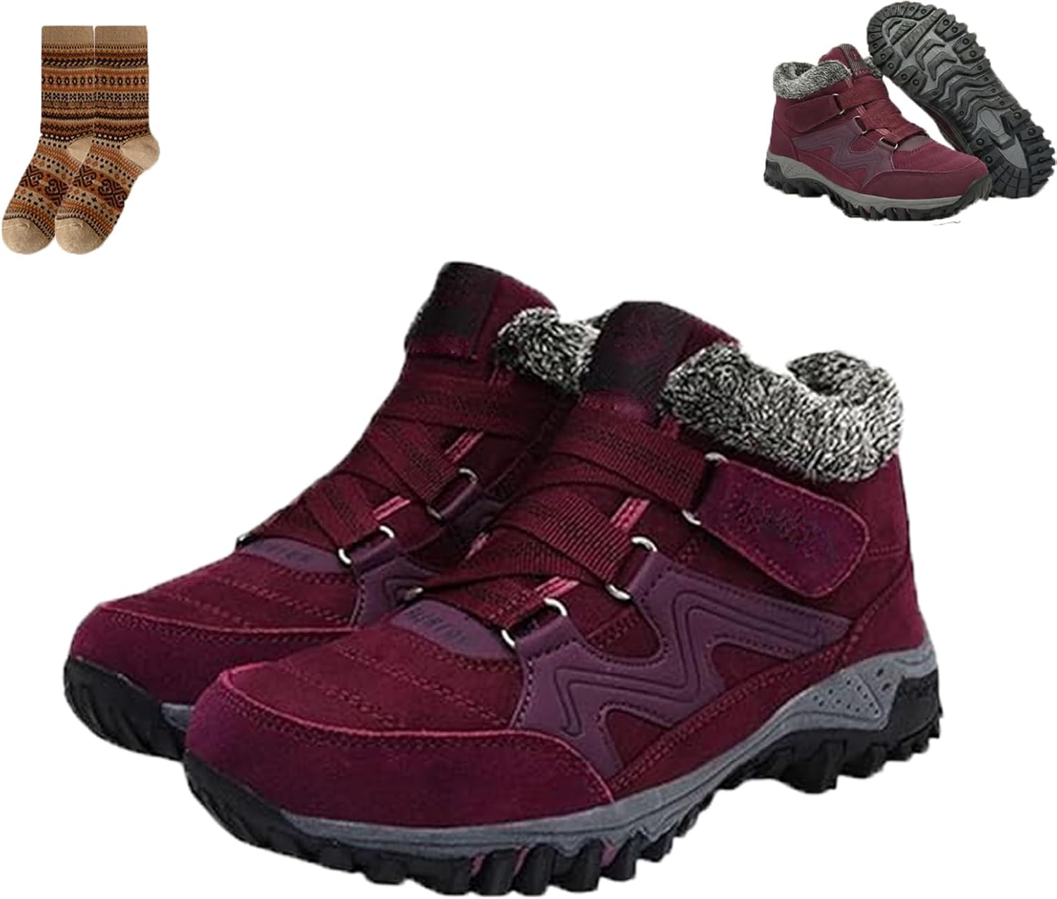 Boots Women, Orthopedic Non Slip Casual Boots Anti Slip Wide Toe Warm Winter Shoes