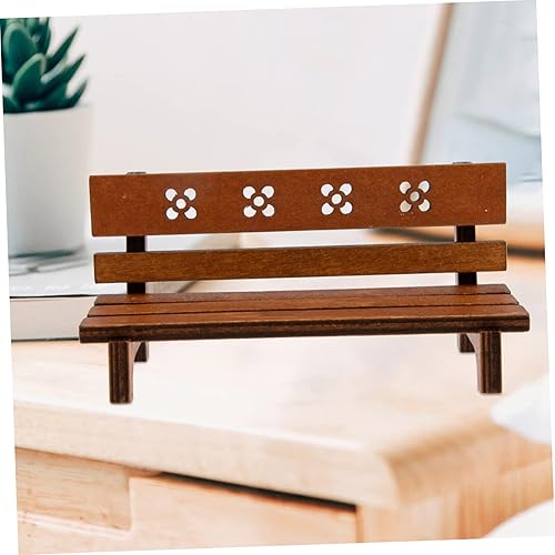 Miniatura 8 de 2 piezas de decoración de banco en miniatura, mini decoración, accesorios para muñecas, mini silla, banco en miniatura, sofá, miniture, muebles de