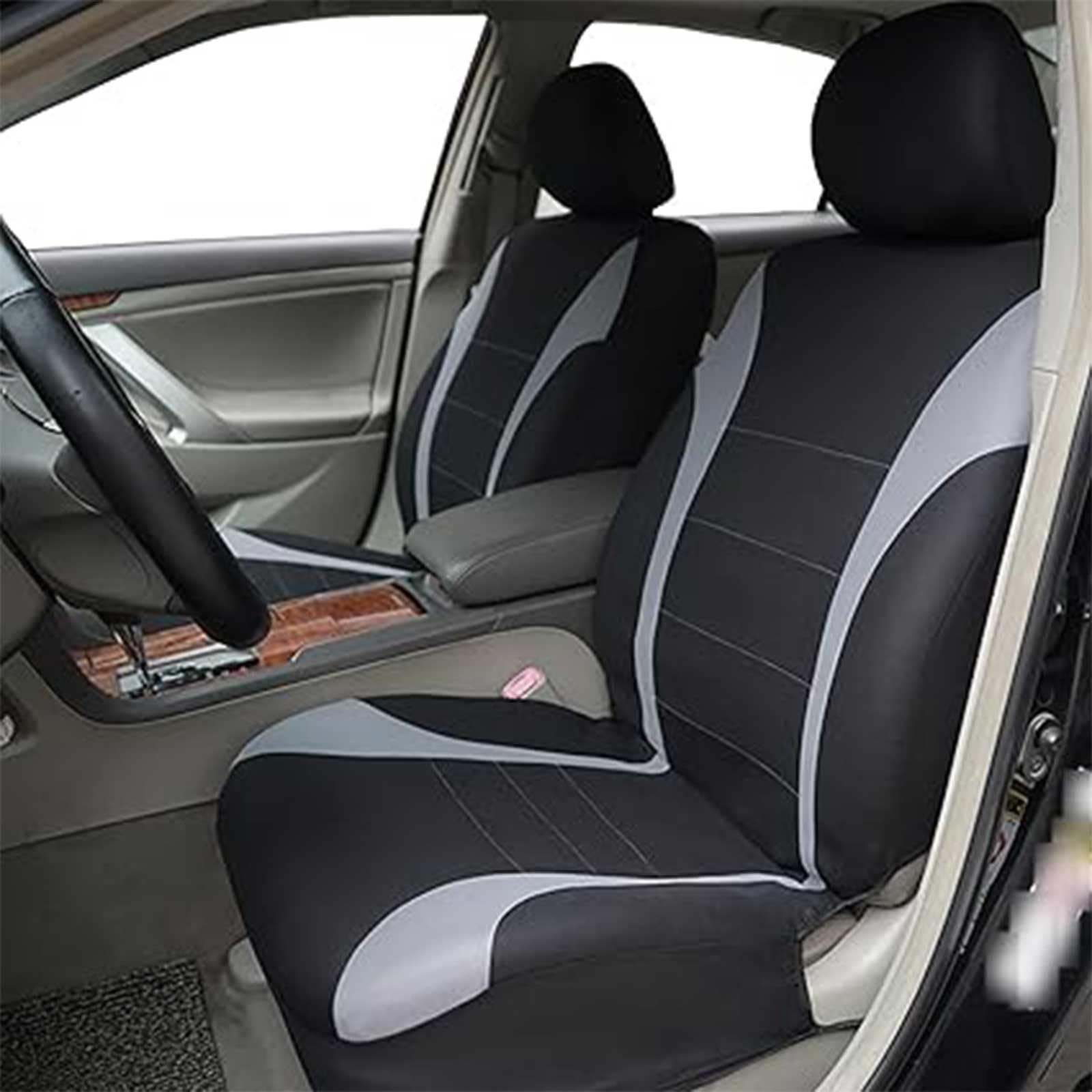 Housses De Siège Avant De Voiture, pour Renault Clio 3 2005 2006 2007 2008 2009 2010 2011 2012 Imperméable Antidérapant Housses De Siège Avant Coussins Couvre Protections Siège,Grey