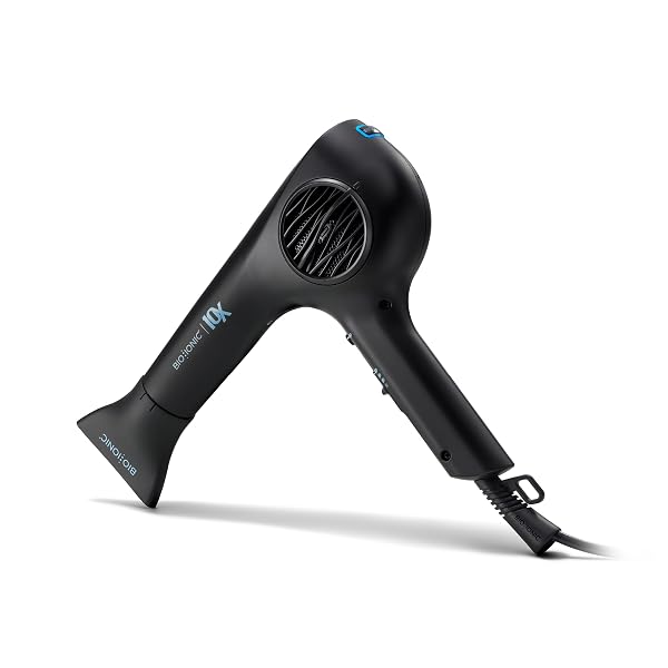 Bio Ionic 10X UltraLight Speed Hair Dryer, Blow Dryer with Adjustable Heat & Speed, Professional Hair Styling Tool for F