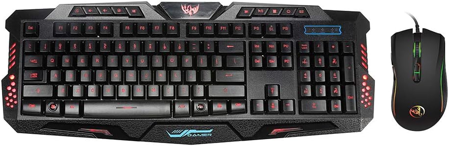 HXSJ Wired Gaming Keyboard and Mouse Combo