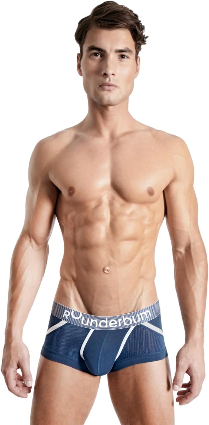 Rounderbum Men’s Anatomic Tech Mini Trunk – Anatomically Contoured Pouch, Soft Cotton Stretch, Low-Rise Fit - Image 2