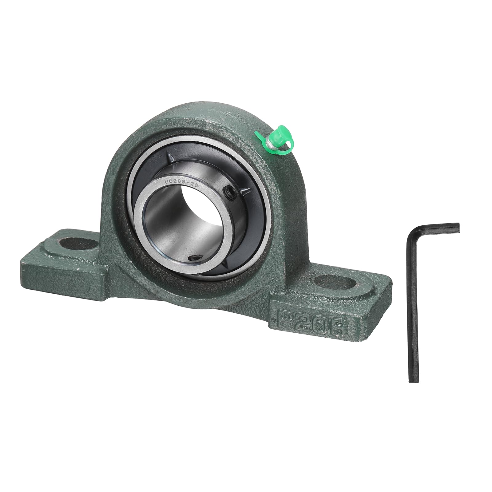 QUARKZMAN Rodamientos De Soporte UCP208-25, Diámetro Interior De 1-9/16 Pulgada, Autocentrante, Base De Acero Fundido Sólido, Rodamiento De Bolas Montado En Brida De Acero Cromado (ABEC3)