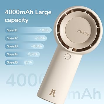 JISULIFE Handheld Portable Turbo Fan