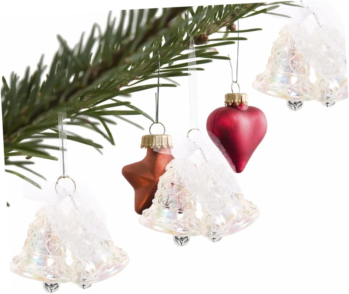 Didiseaon 2pcs Christmas Tree Bells Pendant Ornaments for Holiday Decor Versatile Hanging Decorations for Indoor and Outdoor Use for Festive Celebrations