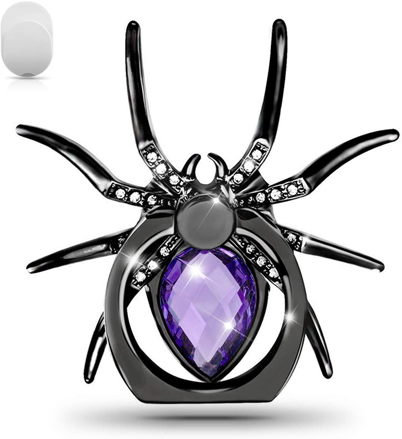 KolorFish Spider Mobile Phone Ring Grip Stand, Animal Finger Grip Rhinestone Kickstand for All Smartphone (Purple) (B0B4B9G6XG) Amazon Price History, Amazon Price Tracker