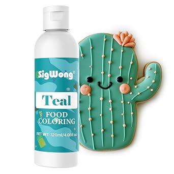 Food Coloring - 120ml Teal Liquid Food Coloring, Upgraded Food Color Dye for Baking, Cooking, Dessert Decorating, Icing, Cookies, Easter Egg, Making DIY Supplies- 4.06 Fl.Oz Bottles