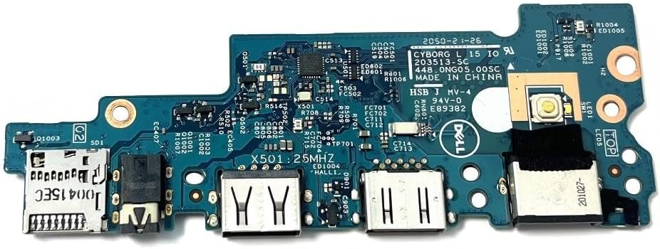 Power Button Board USB SD Card Reader Board Replacement for DELL Latitude 3520 E3520 0MCCDH USB Audio Power Button IO Board