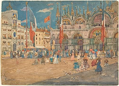Peinture murale Place Saint-Marc Maurice Prendergast en impression toile haut de gamme 60x90