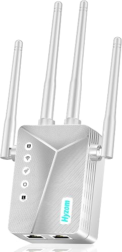 WiFi Extender Signal Booster for Home, Covers Up to 18,000 Sq Ft, Long Range Wireless Internet Repeater with Ethernet Port, Eliminates Dead Zones, Reduces Buffering, Supports 65+ Devices, 1-Tap Setup