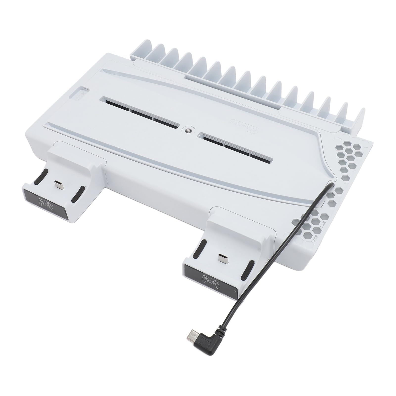 SIXRUN Game Controller RGB Cooling Base, 5000RPM Fan (WHITE)