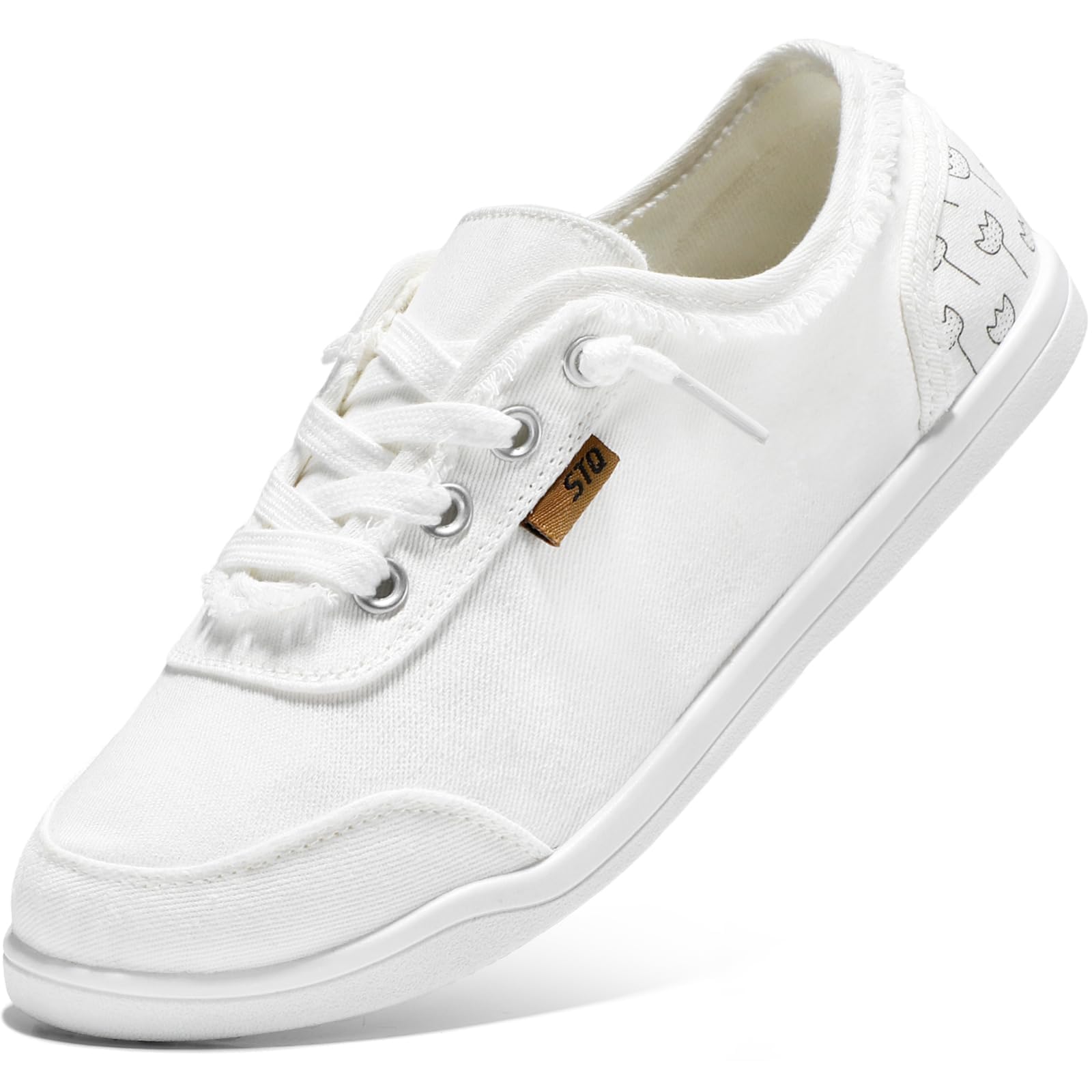 STQ Women Slip On Shoeswith Orthopedic Insole Low Top Classic Fashion Canvas Sneakers | Plantar Fasciitis Shoes