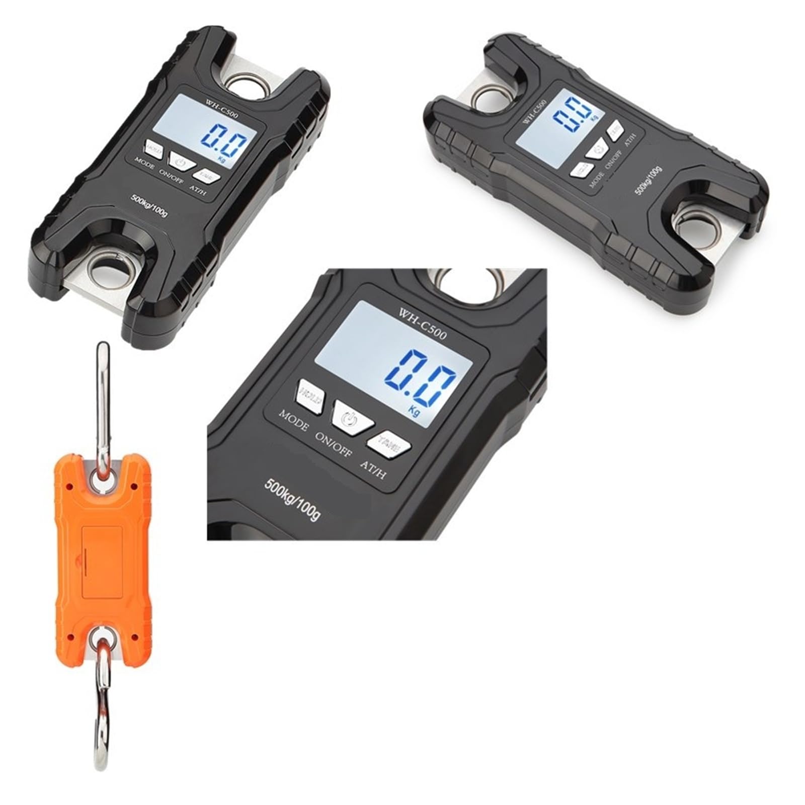 Báscula de cocina Digital de 150KG/100G balanza electrónica for maletas de viaje pesas báscula de pesca para construcción, fábrica(Black)