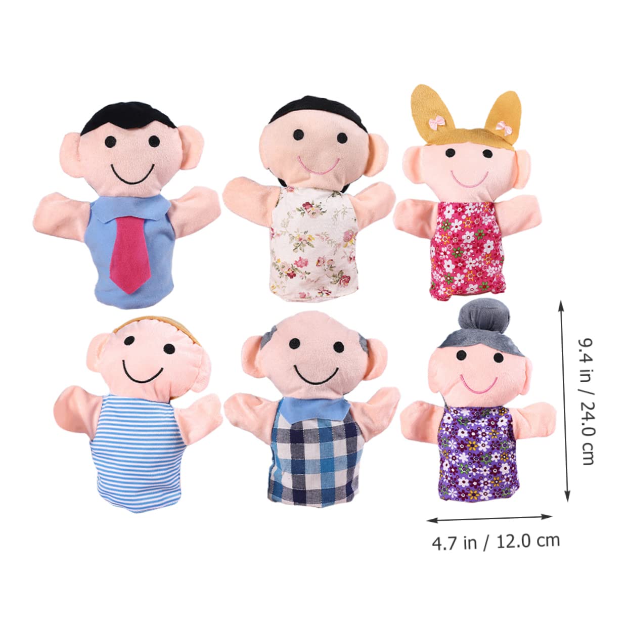 6piezas Marionetas De Mano De Juguetes De Simulación Interactivos para Contar Historias para rol y Educación Temprana