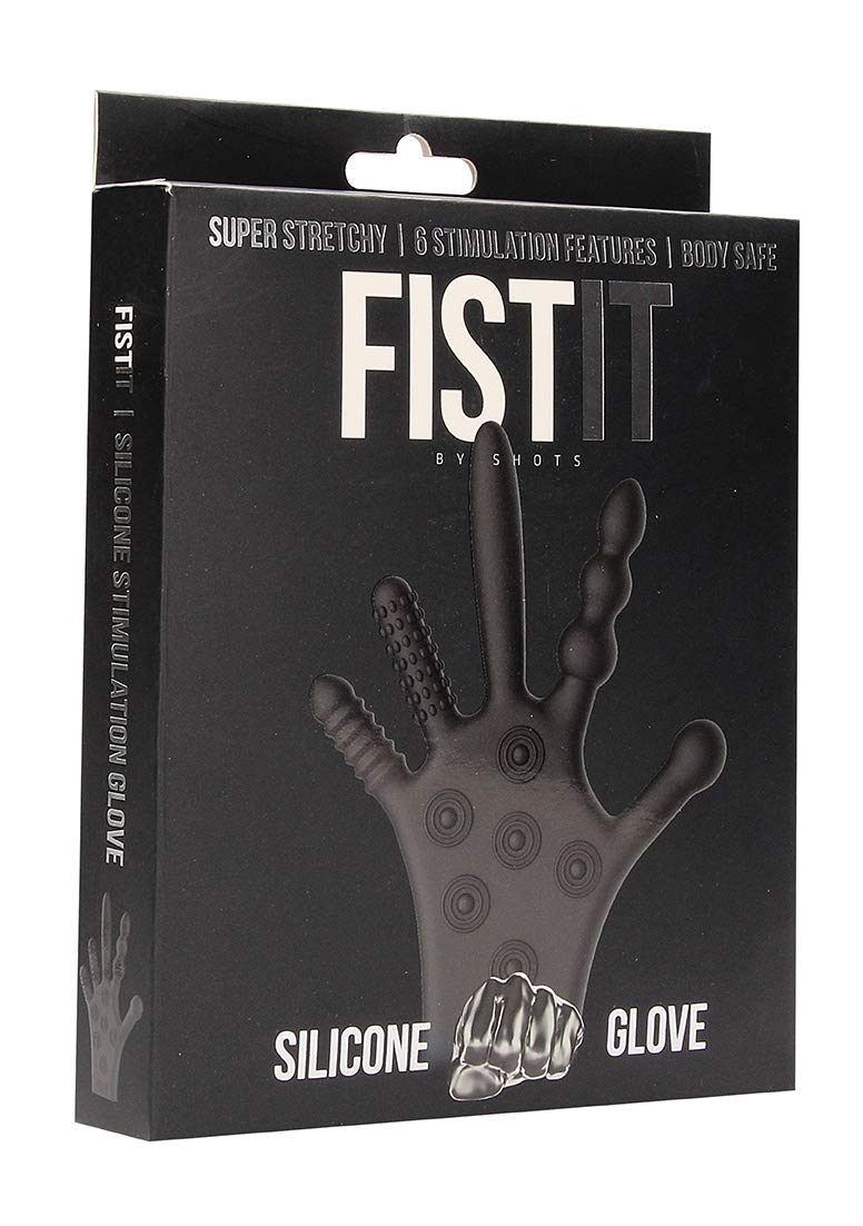 FISTIT Silicone Stimulation Glove - Black 230 g