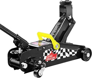 JACKBOSS 1.5 Ton Hydraulic Floor Jack 3000 lbs Capacity, 5.1-12.6" Lift for Sedans SUVs, Portable Steel Car Jack with Case