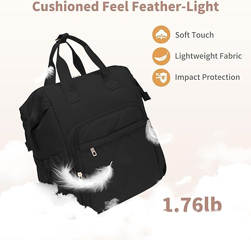 Miniatura 8 de CEI-CEI Mochila para pañales acolchada para niñas y niños, con bolsillos aislados, resistente al agua, mochila de viaje para pañales para mamá y