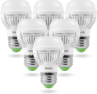 SANSI 60W Equivalent LED Light Bulbs, 22-Year Lifetime, 6 Pack E26 900 Lumens LED Bulb with Ceramic Technology, 2700K Warm...