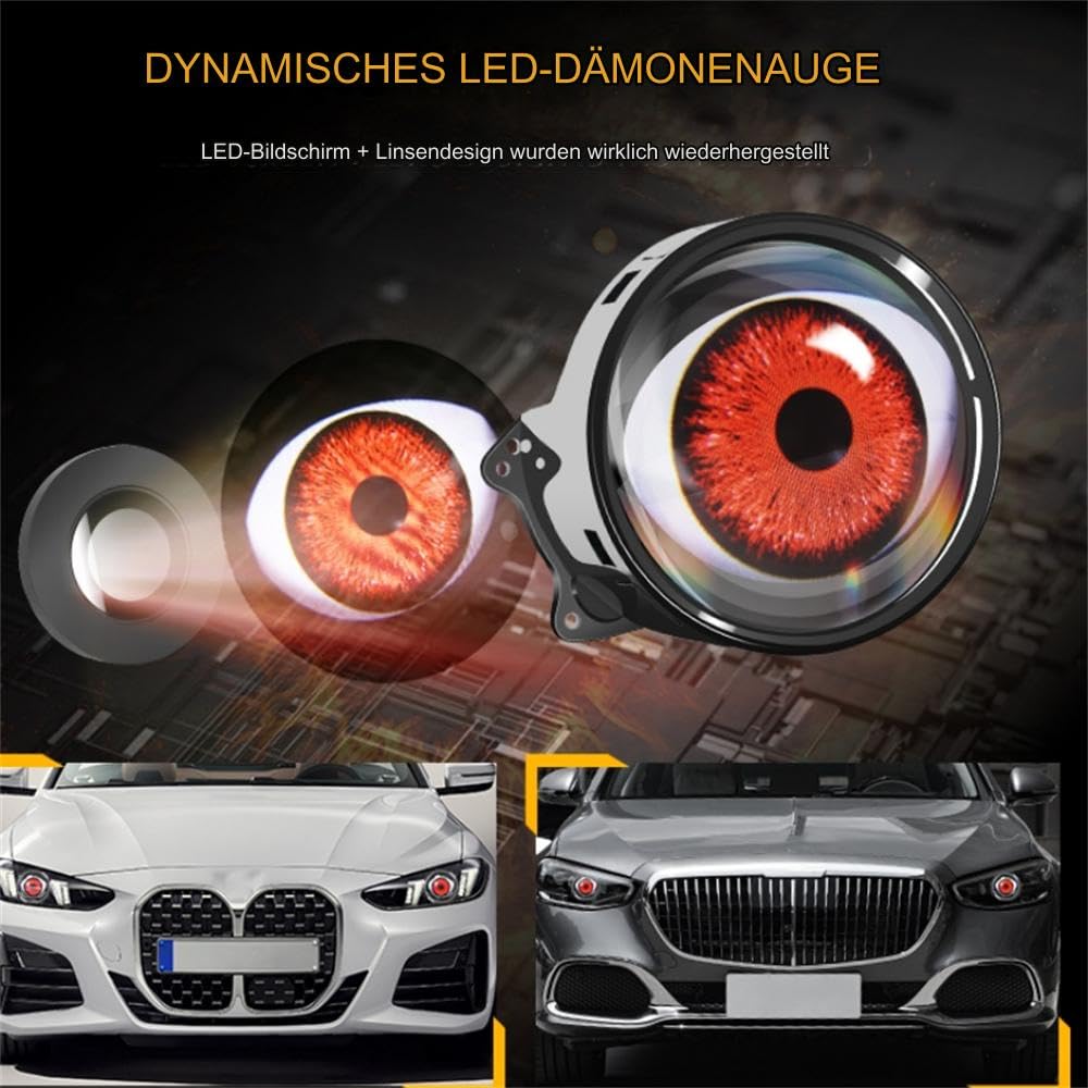 Devil Eye Motorradscheinwerfer - LED Dämonenaugen Für Bike & Auto