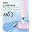 Bymore Electric Toothbrush for Adults,Travel Sonic Toothbrush with 8 Replacement Heads, Ultra Clean RechargeableToothbrush Portable One Charge for 330days 5 Modes 2mins Timer-Light Pink