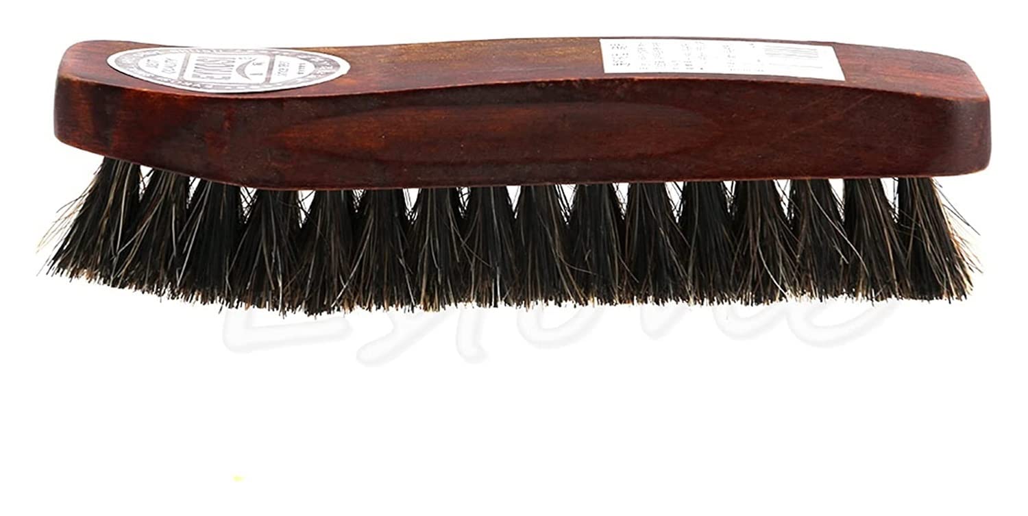 Cepillo for Zapatos, 1pc Mango de Madera Profesional Cerdas de Pelo de Caballo Bota Zapatos Brillo Cepillo for pulir
