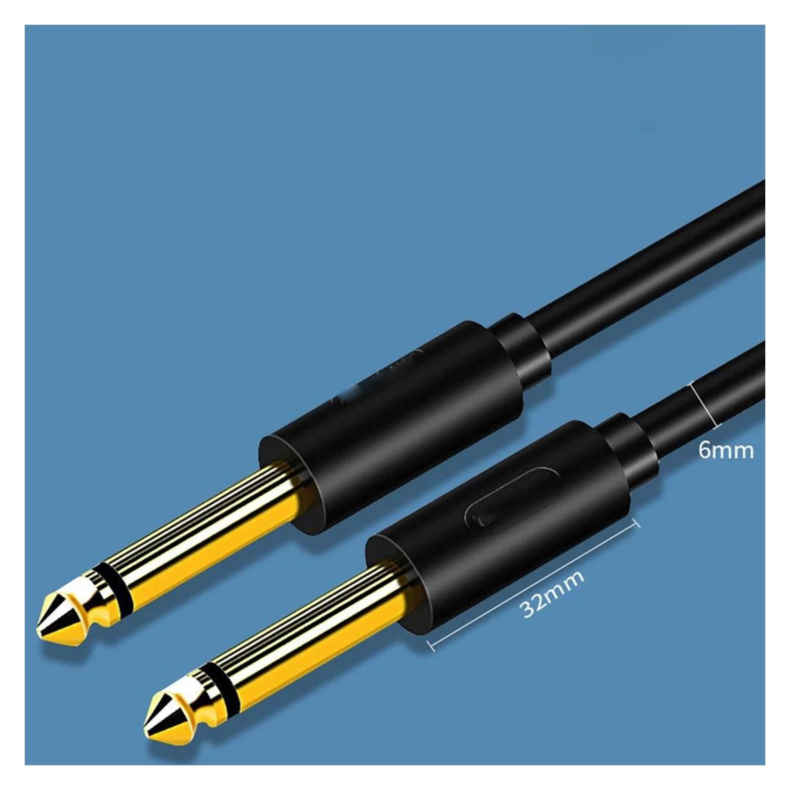 Cavo audio jack da 6,5 ​​mm a 6,5 ​​mm per chitarra maschio-maschio per mixer per chitarra stereo Chitarra Audioper ConnettoriCavo Audio Er Chitarr (Color : 2, Size : 300cm)