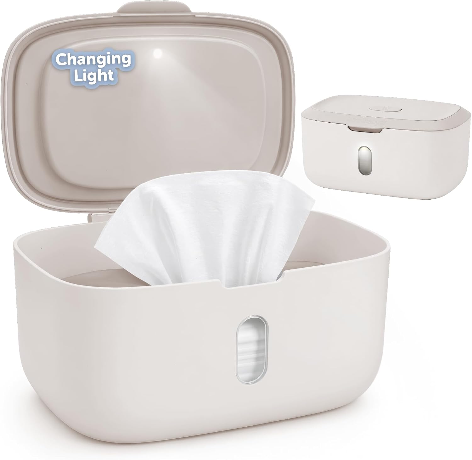Jool Baby Wipes Dispenser – Built-in Changing Light (Oatmeal)