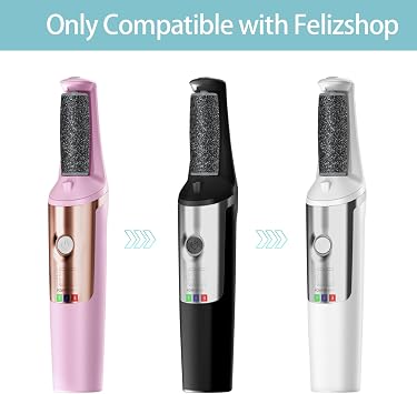 6 Pack Refill Roller Heads for Electric Foot File, Pedicure Replacement Heads – 2 Extra Coarse, 2 Regular, 2 Fine Rollers for Callus Remover Tools