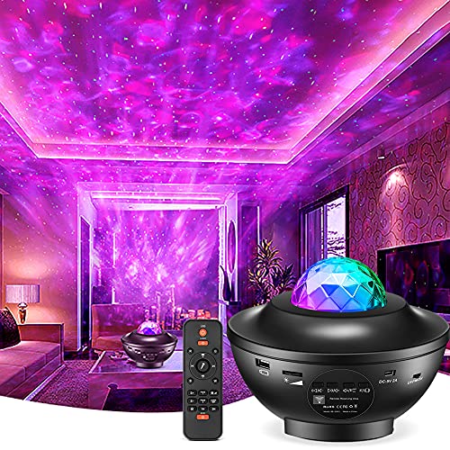Nebula Projector, Starlight Projector Sky Lite Skylight Projector with Bluetooth Music Speaker, Night Sky Projector with Stars Cloud Moon, Projector Lights for Bedroom Remote Control